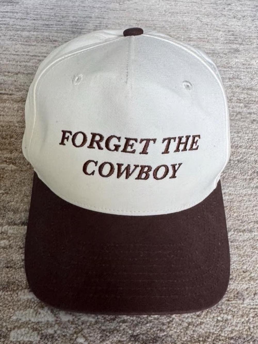 NWT Revolve x Brixton Forget The Cowboy Netplus Snapback Hat in Chocolate Cream